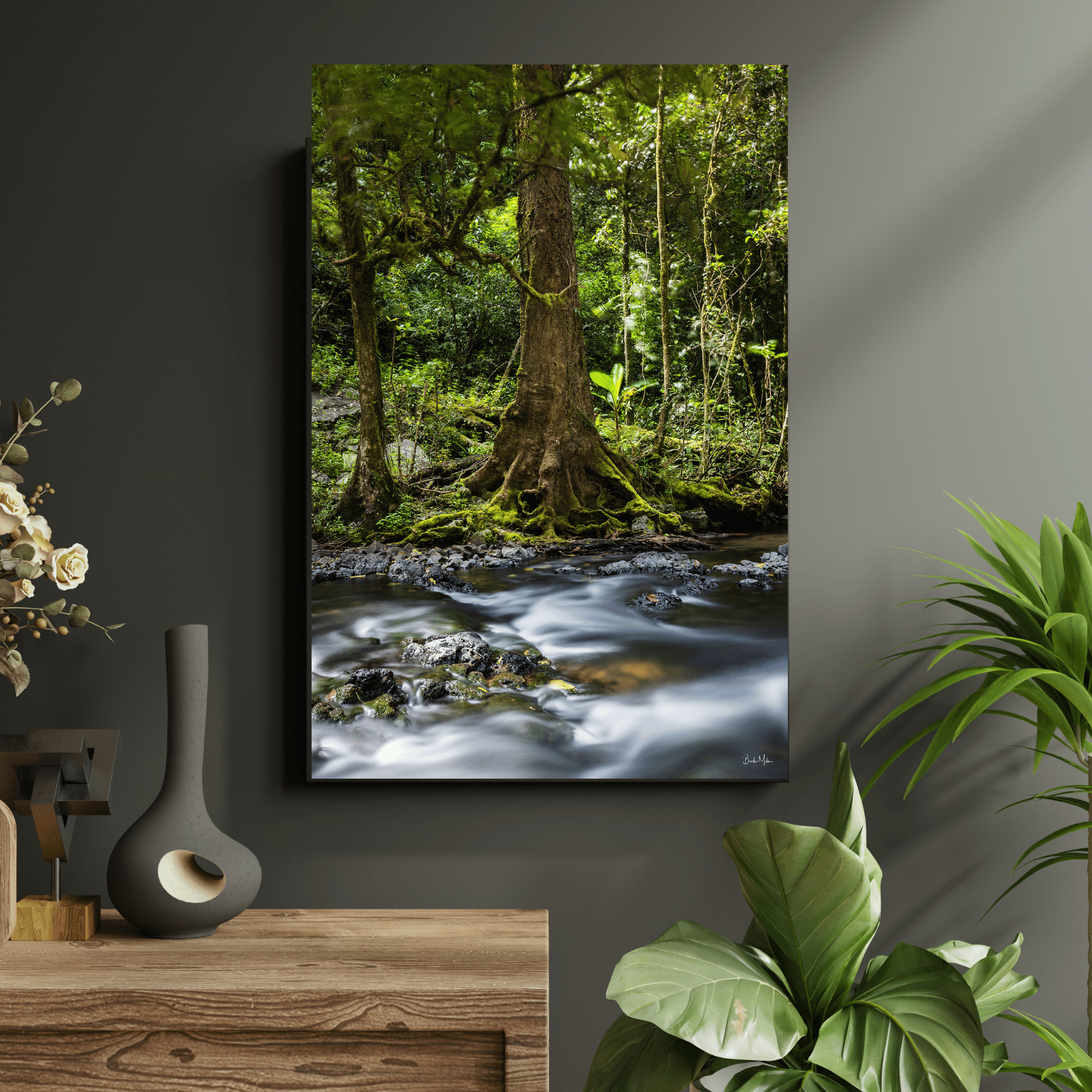 Time Traces - Waterfall Rainforest Print