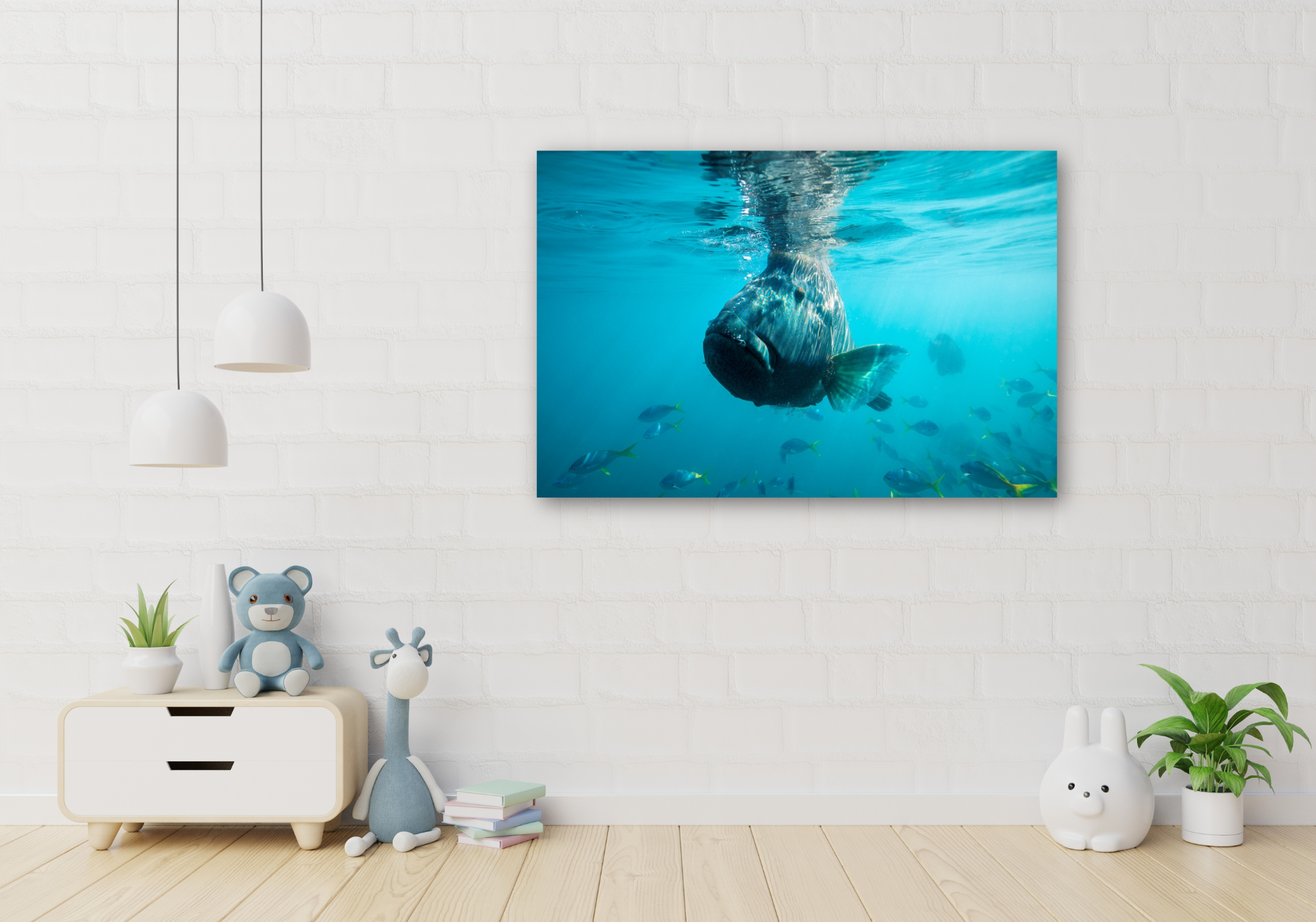 Bubbles - Underwater Humphead Print