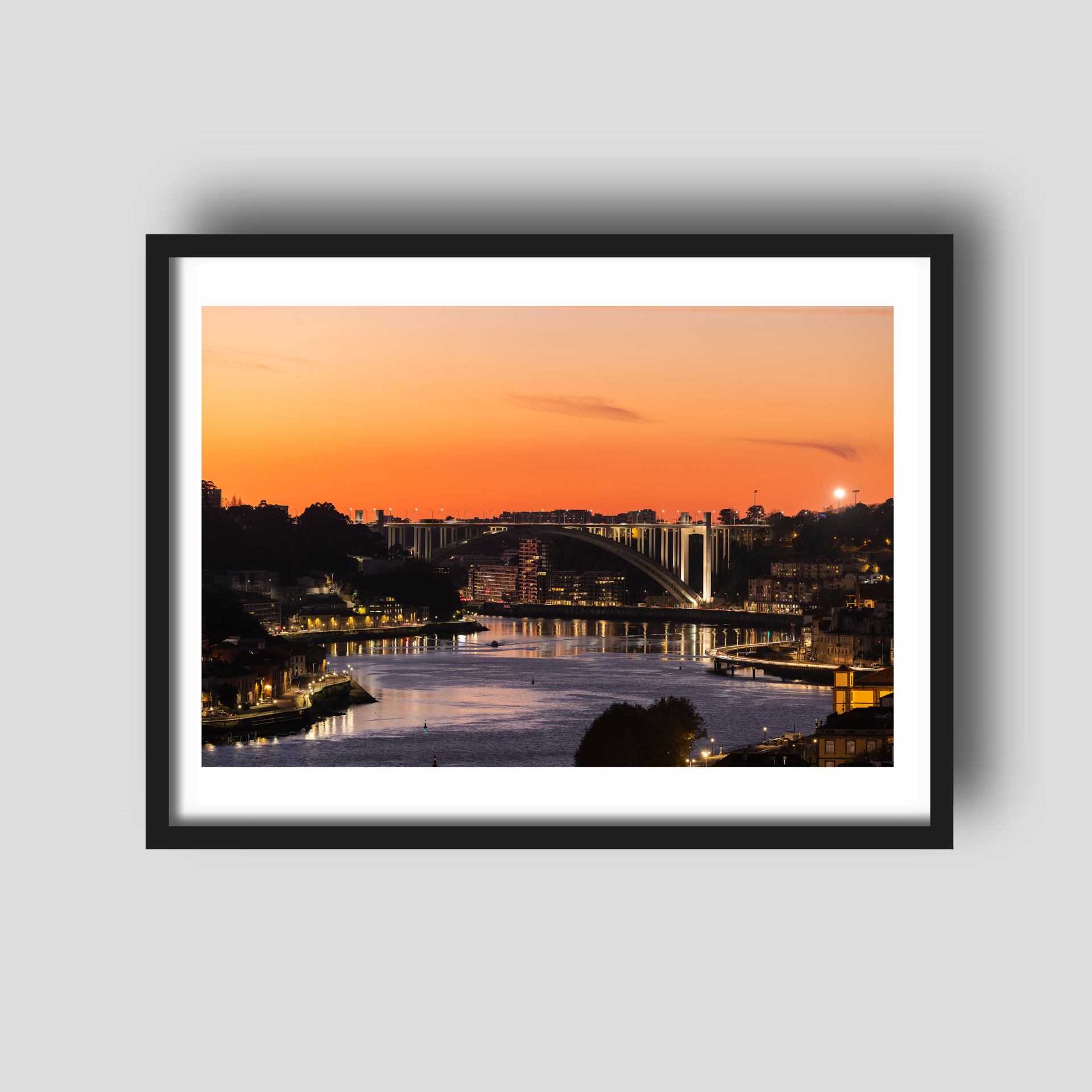 City Lights on The Douro - Porto Sunset Travel Print