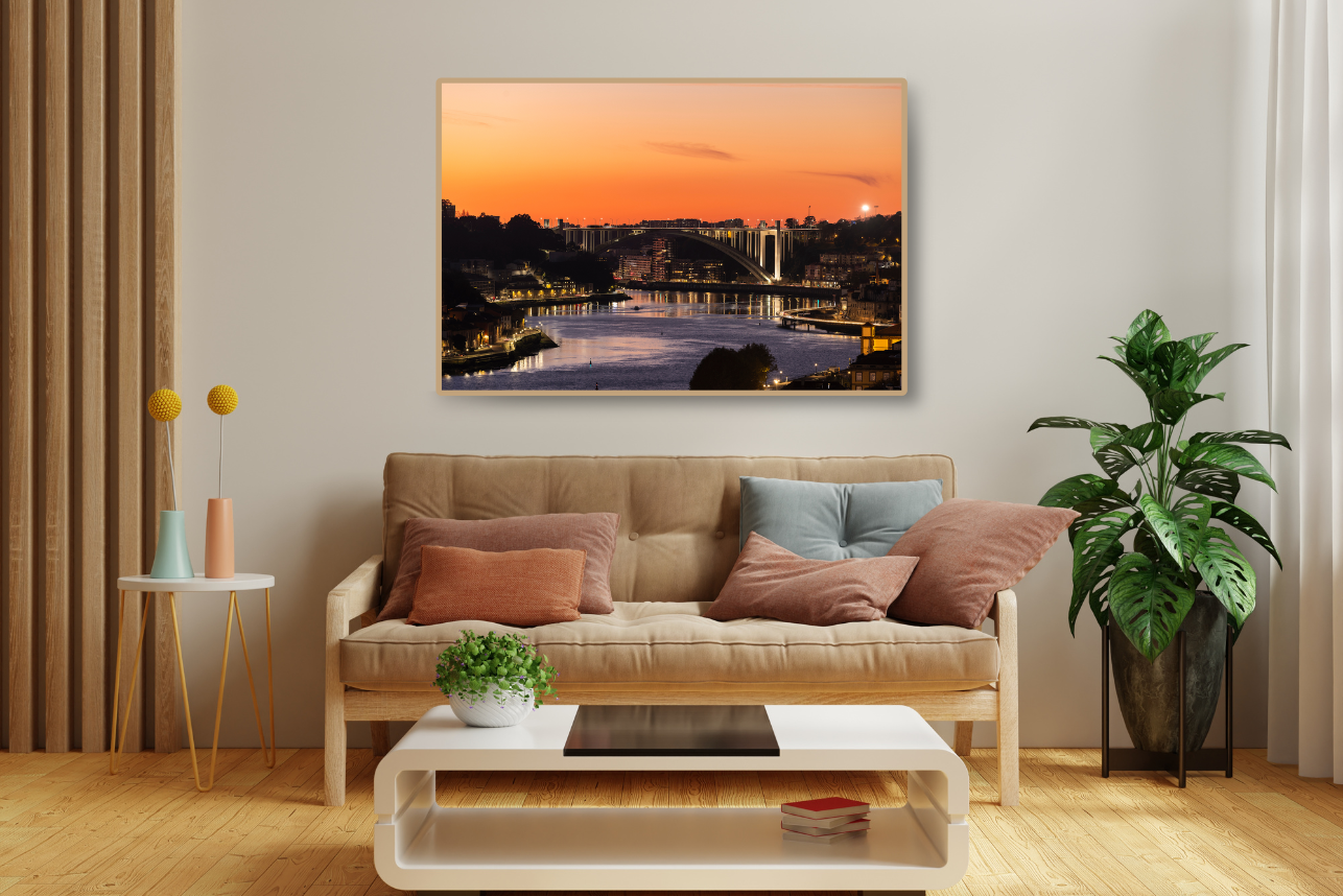 City Lights on The Douro - Porto Sunset Travel Print