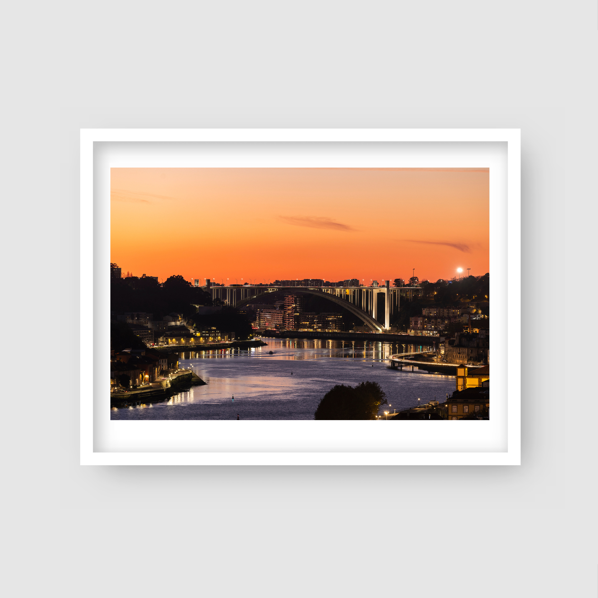 City Lights on The Douro - Porto Sunset Travel Print