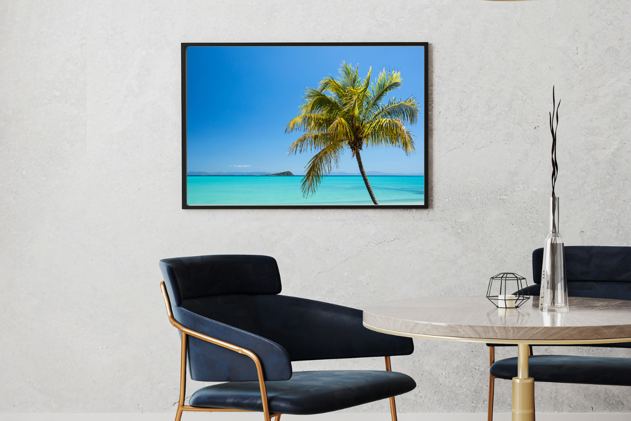 Coastal Escape - Island Palm Tree Print