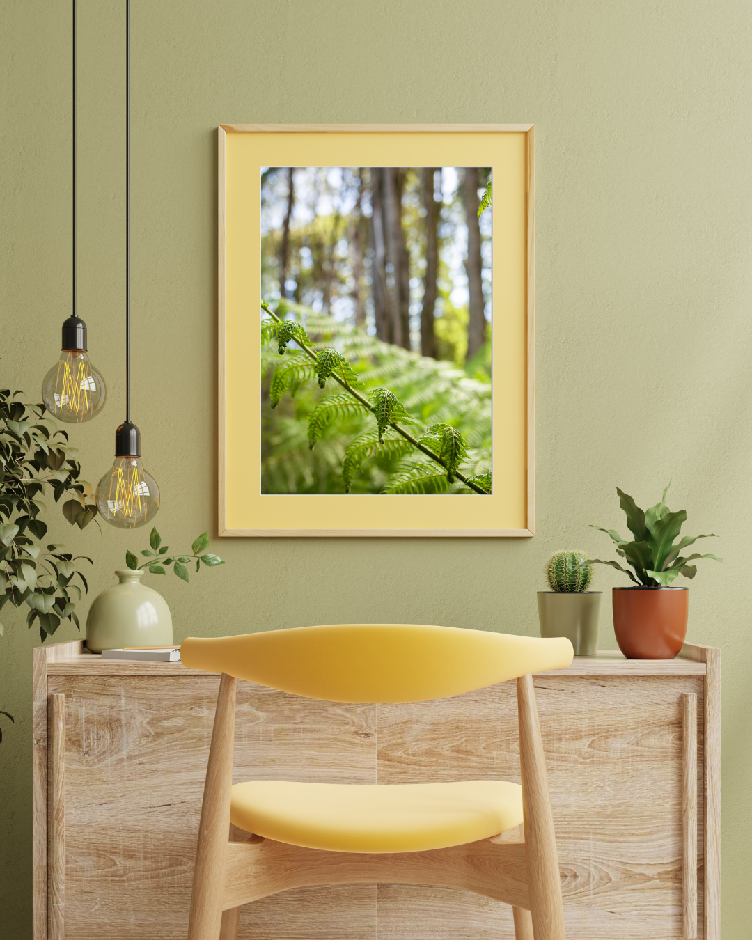 Curly - Rainforest Print