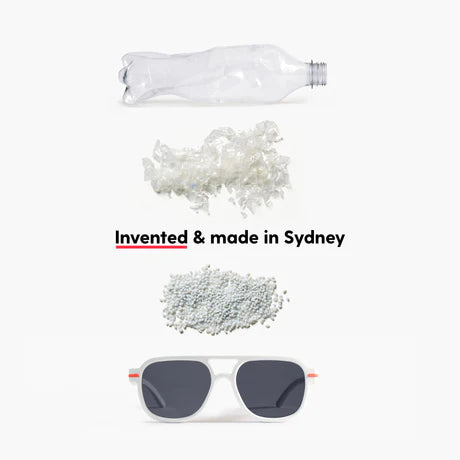 Good Citizens Newport Sunglasses Black Red 100% Recycled Customisable