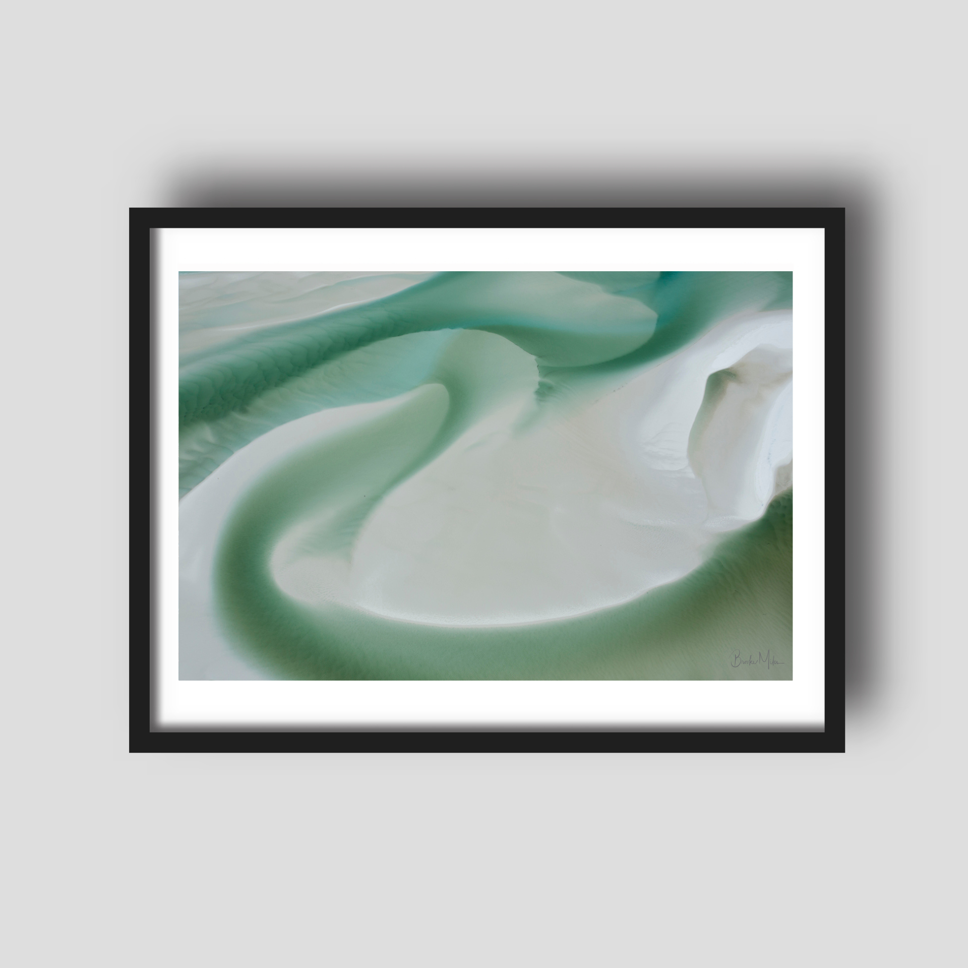 Green Silica - Hill Inlet Aerial Print