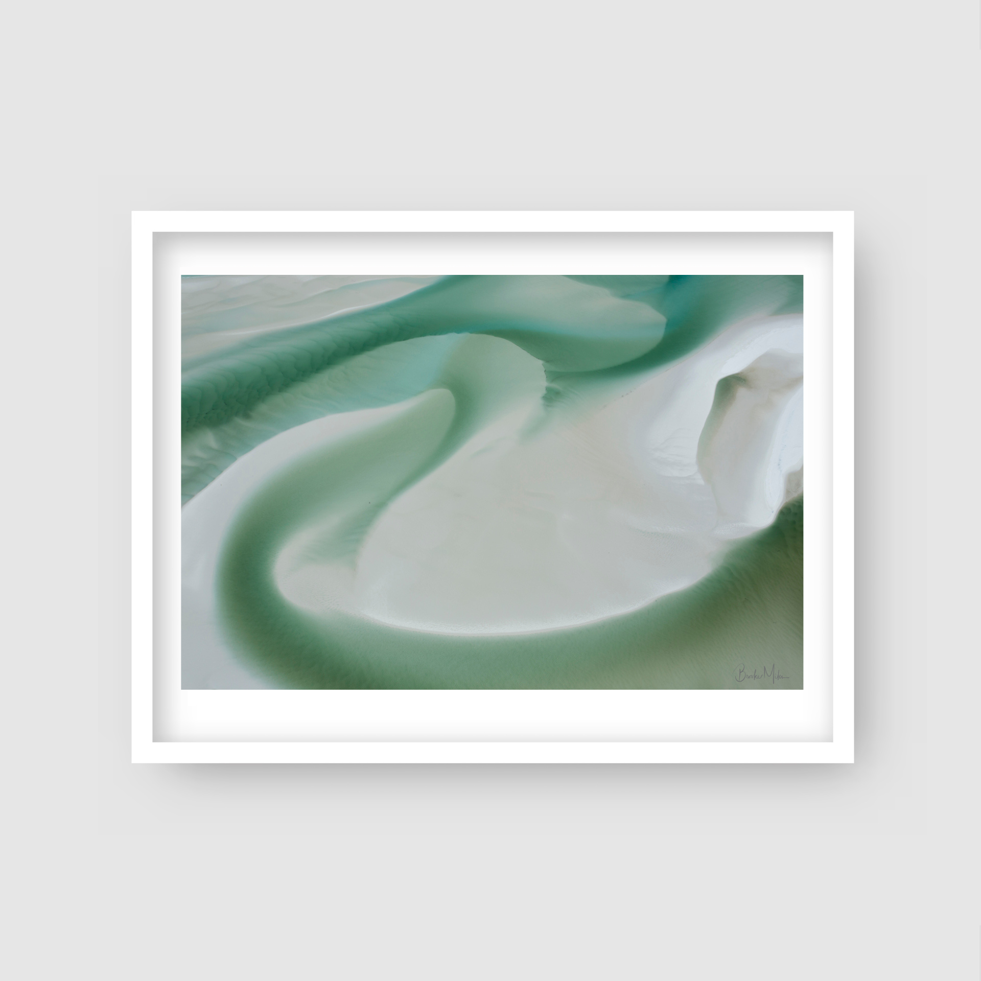 Green Silica - Hill Inlet Aerial Print