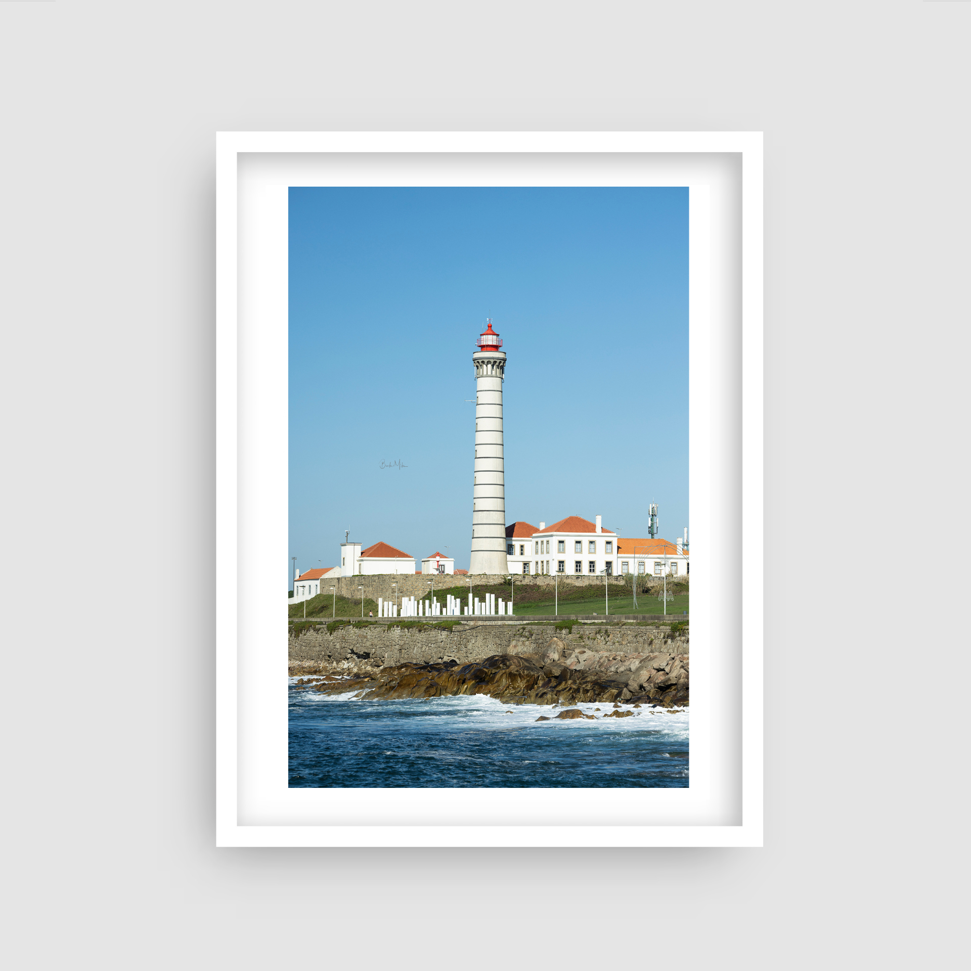 Leça Lighthouse - Portugal Coastal Travel Print