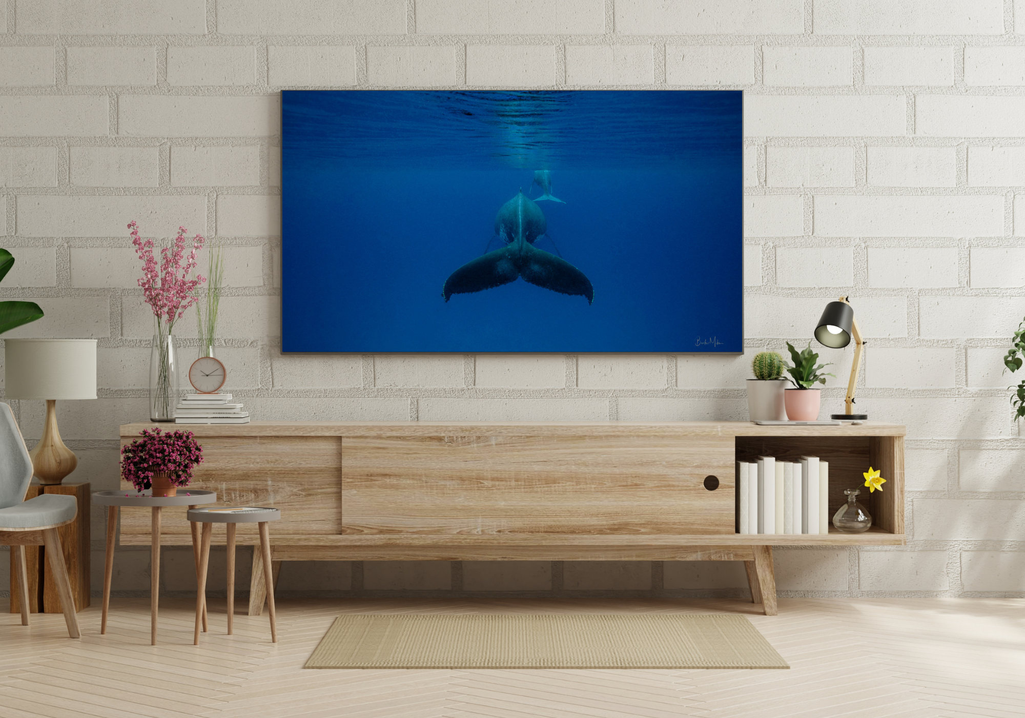 Mum - Humpback Whale and Calf Print