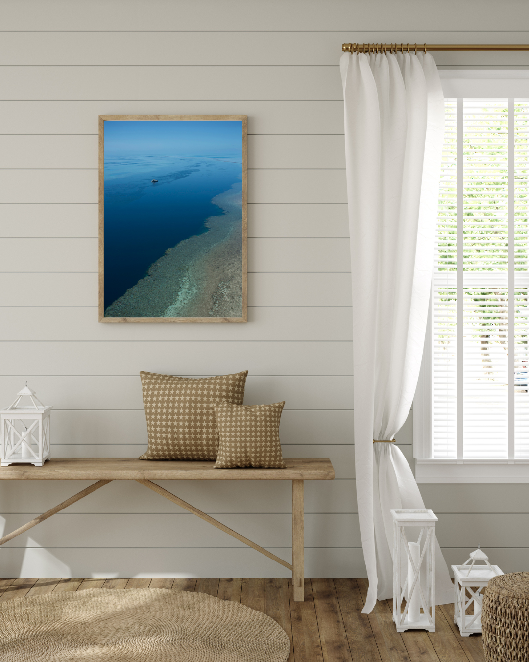 Sky, Sea, Reef - Great Barrier Reef Print