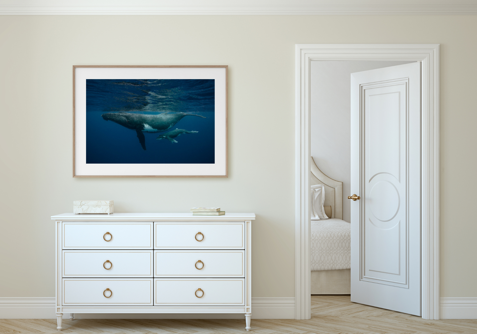 Swim School - Humpback Whale Print