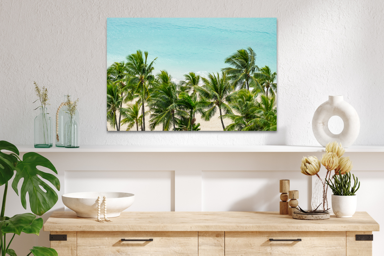 Tropical Escape - Palm Tree Beach Print