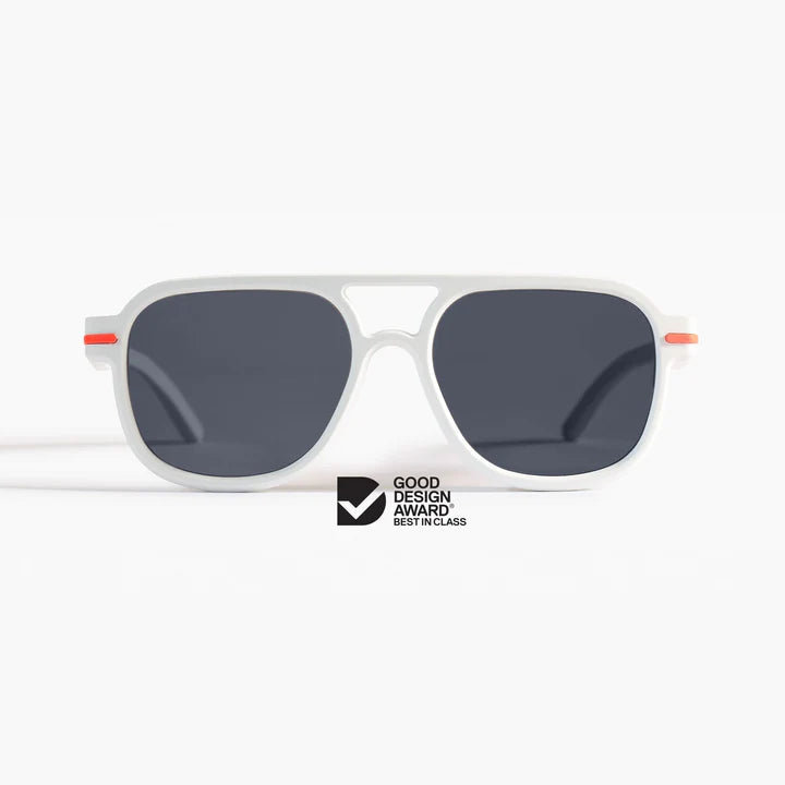 Good Citizens Newport Sunglasses White – 100% Recycled & Customisable