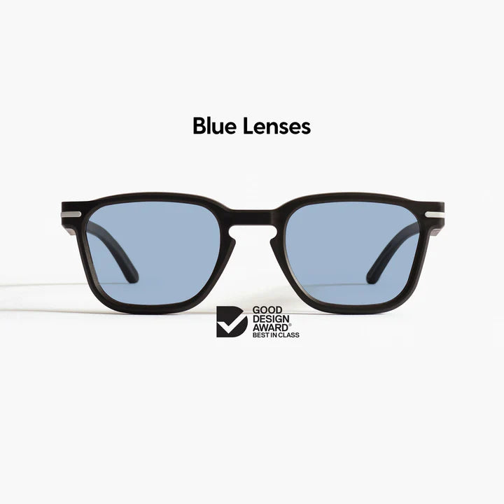 Good Citizens Palm Beach Sunglasses Black Blue 100% Recycled and Customisable