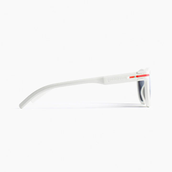Good Citizens Palm Beach White Sunglasses | Recycled Customisable