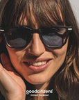 Good Citizens Palm Beach Sunglasses Black Blue 100% Recycled and Customisable
