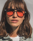 Good Citizens Newport Sunglasses Black Red 100% Recycled Customisable