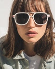 Good Citizens Newport Sunglasses White – 100% Recycled & Customisable