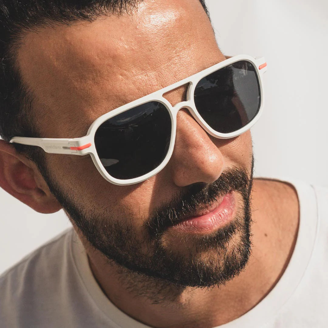 Good Citizens Newport Sunglasses White – 100% Recycled & Customisable