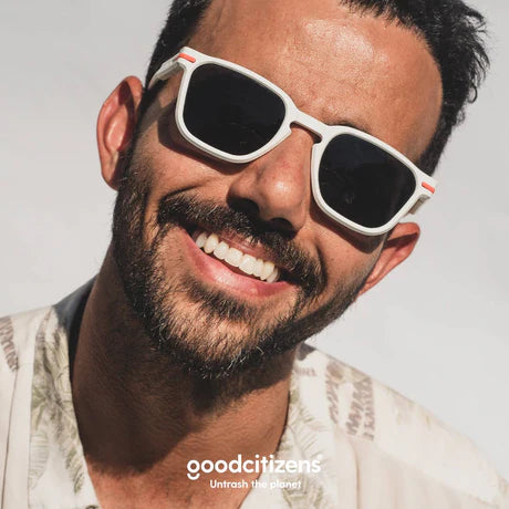 Good Citizens Palm Beach White Sunglasses | Recycled Customisable