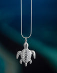 Turtle Large Necklace - Sterling Silver