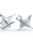 Manta Ray Cufflinks  - Sterling Silver