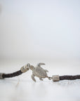 Turtle Bracelet - Leather + Silver