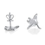Manta Ray Earrings Sterling Silver