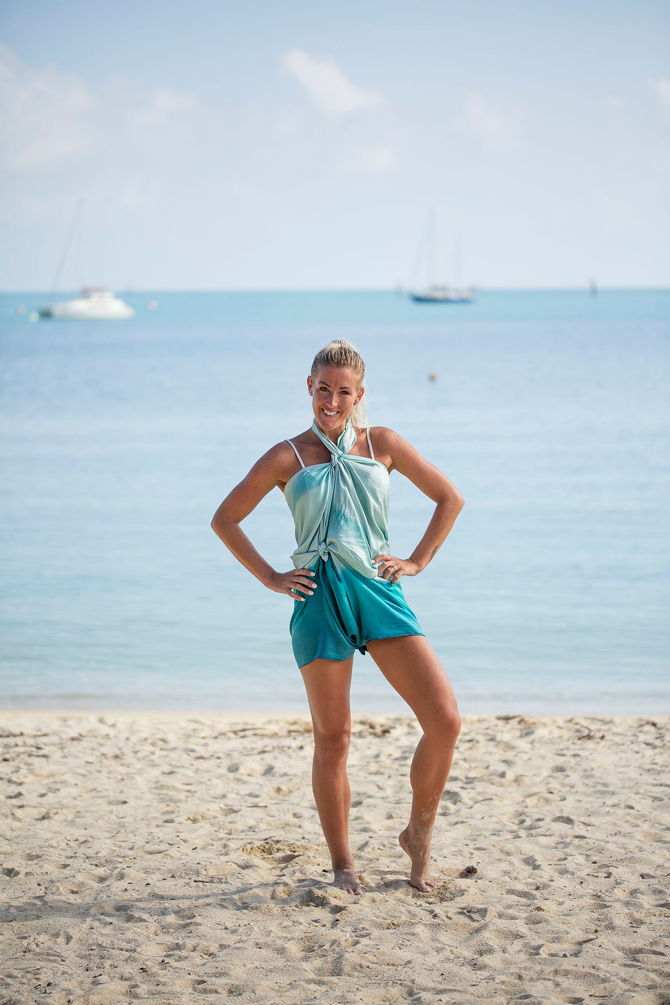 Silk Sarong Comet Print Beach Image