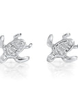 Turtle Earrings  - Sterling Silver