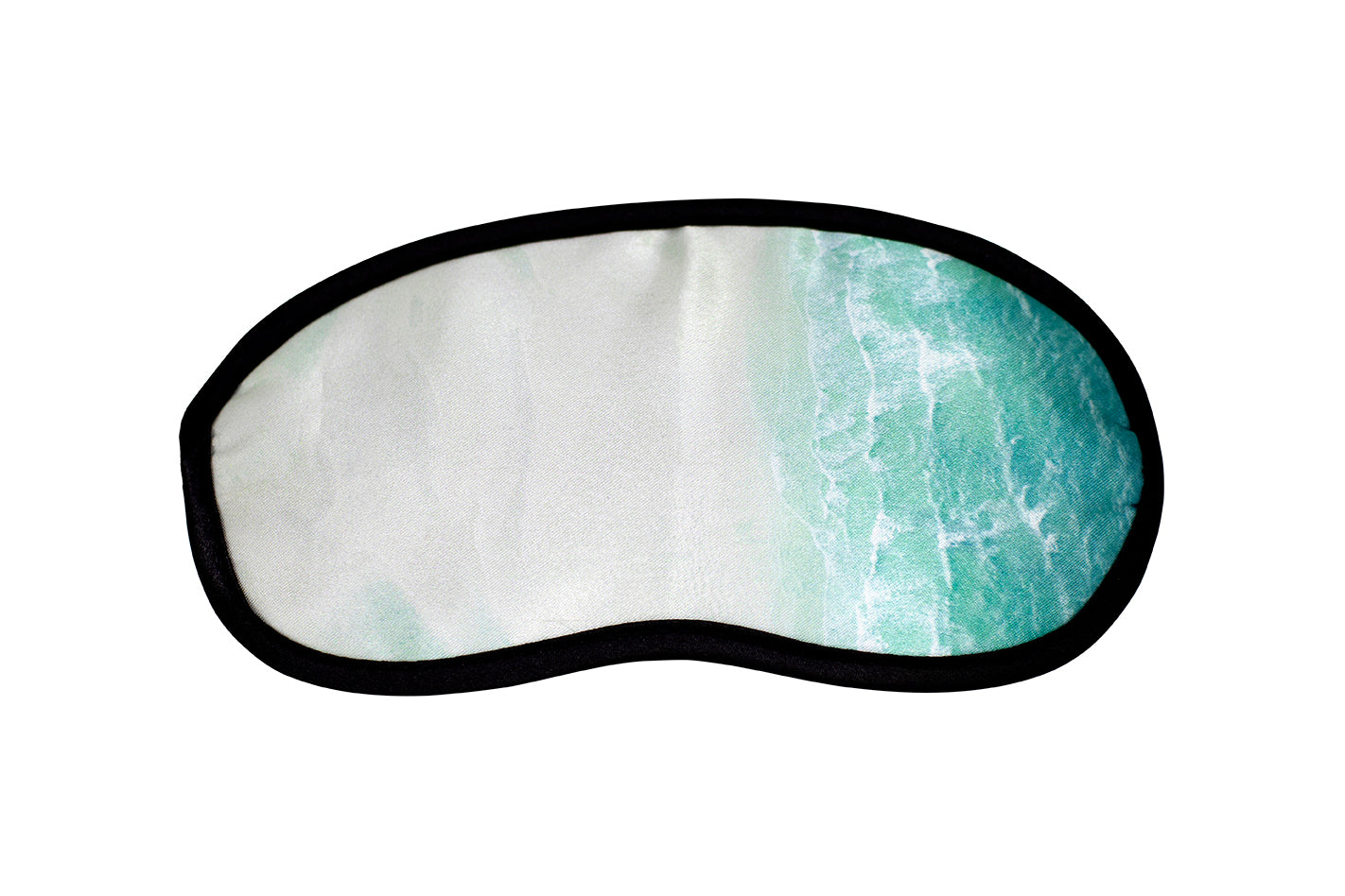 Eye Mask White Waves Print