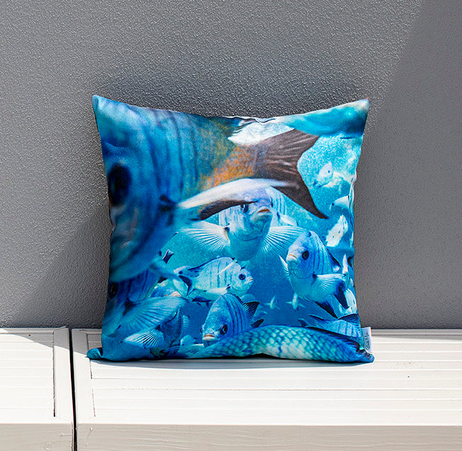 Cushion Cover Damsel Fish Print demo