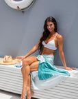 Silk Sarong White Waves Photoshoot