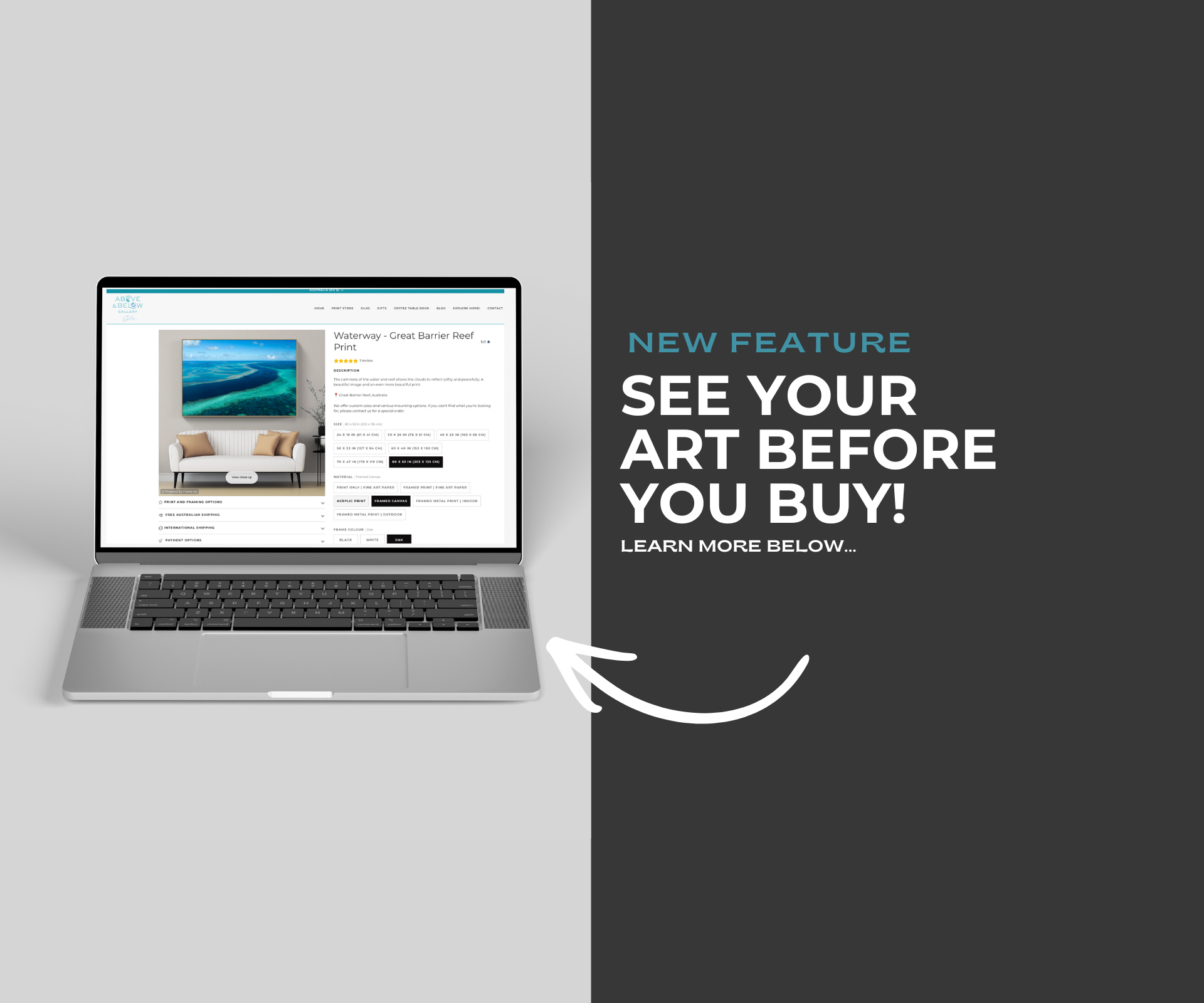 New Feature: Preview and Visualise Art Before You Buy – Above & Below ...