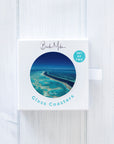 Round Glass Photo Coaster 'Reef River'