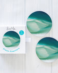 Round Glass Photo Coaster 'Hill Inlet'