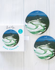 Round Glass Photo Coaster 'Inlet Views'