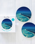 Round Glass Photo Coaster 'Reef River'