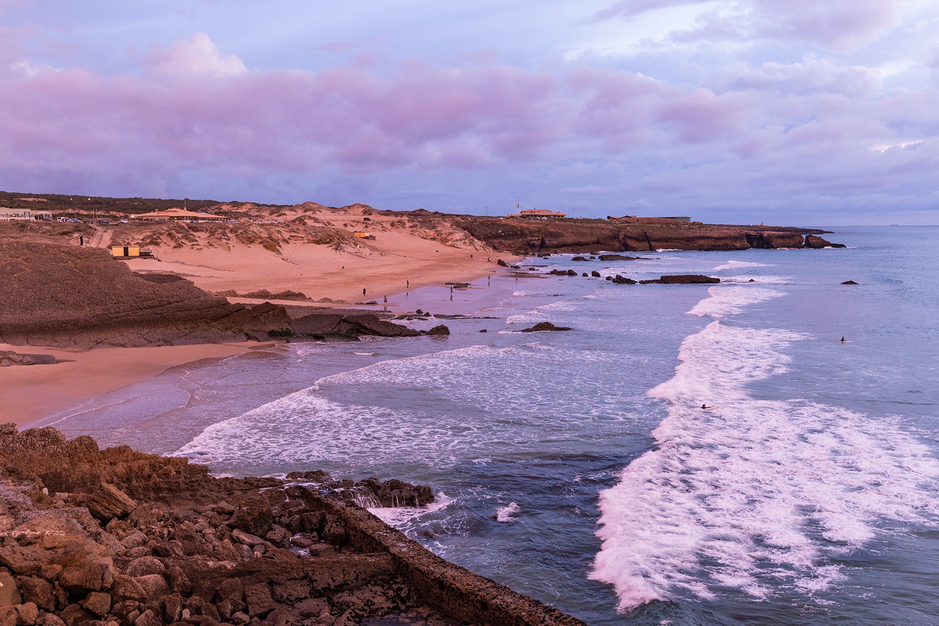 Purple Sky, Atlantic Surf - Portugal Coastal Travel Print