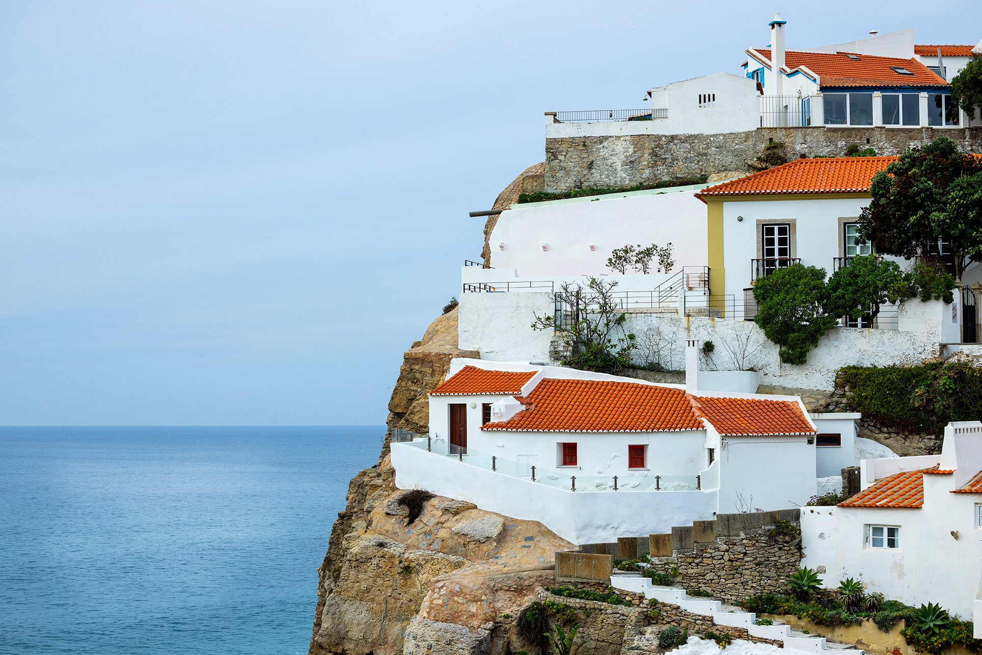 Cliffside Residence - Portugal Coastal Travel Print