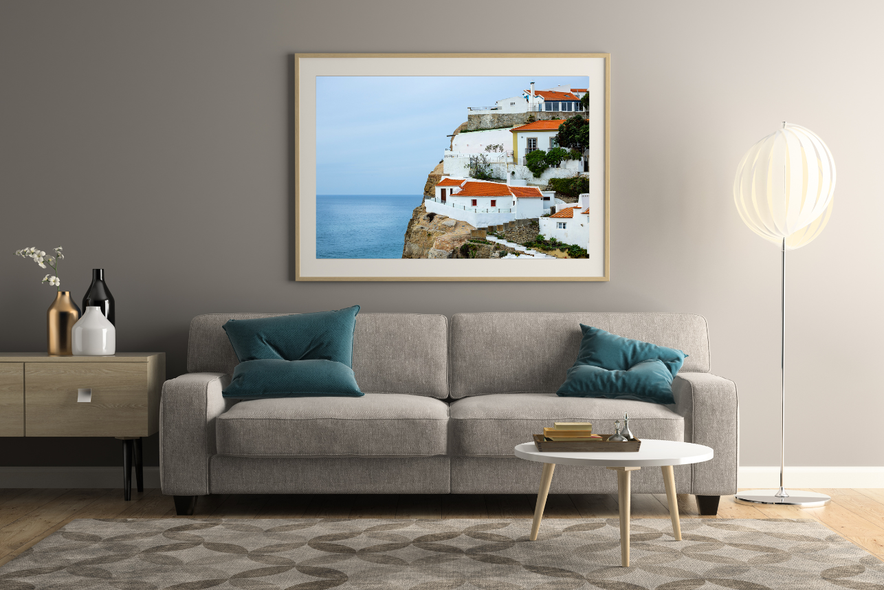 Cliffside Residence - Portugal Coastal Travel Print