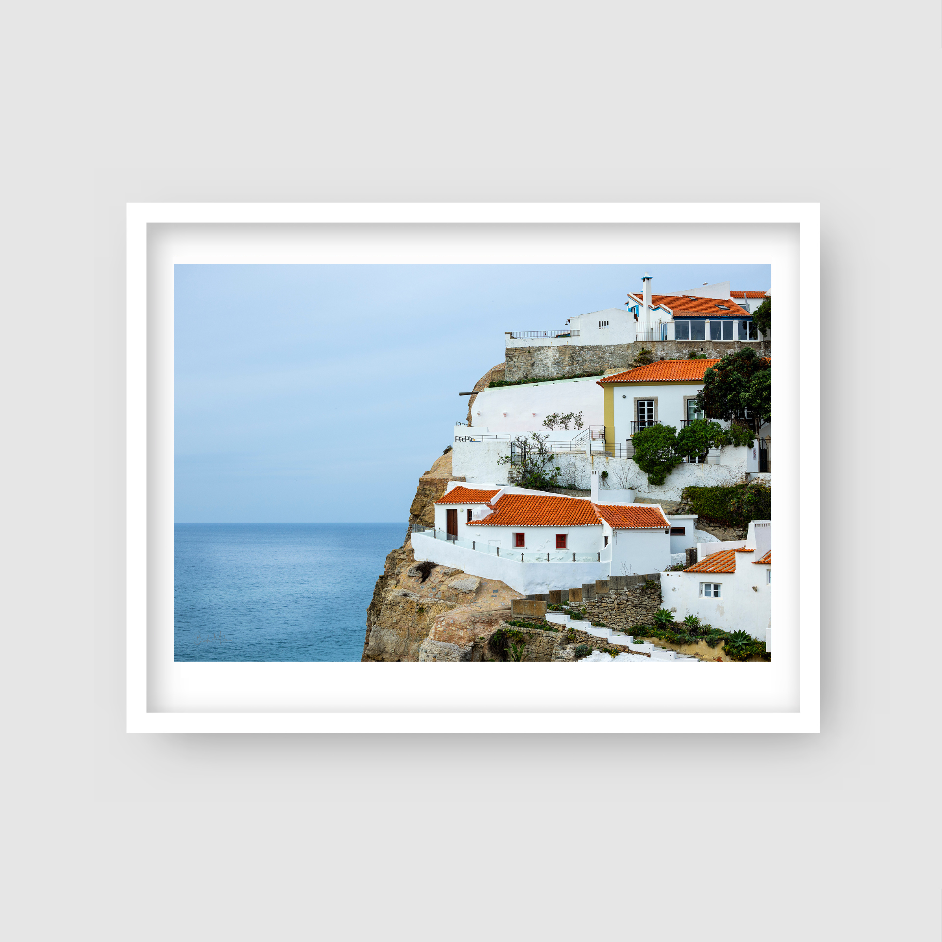 Cliffside Residence - Portugal Coastal Travel Print