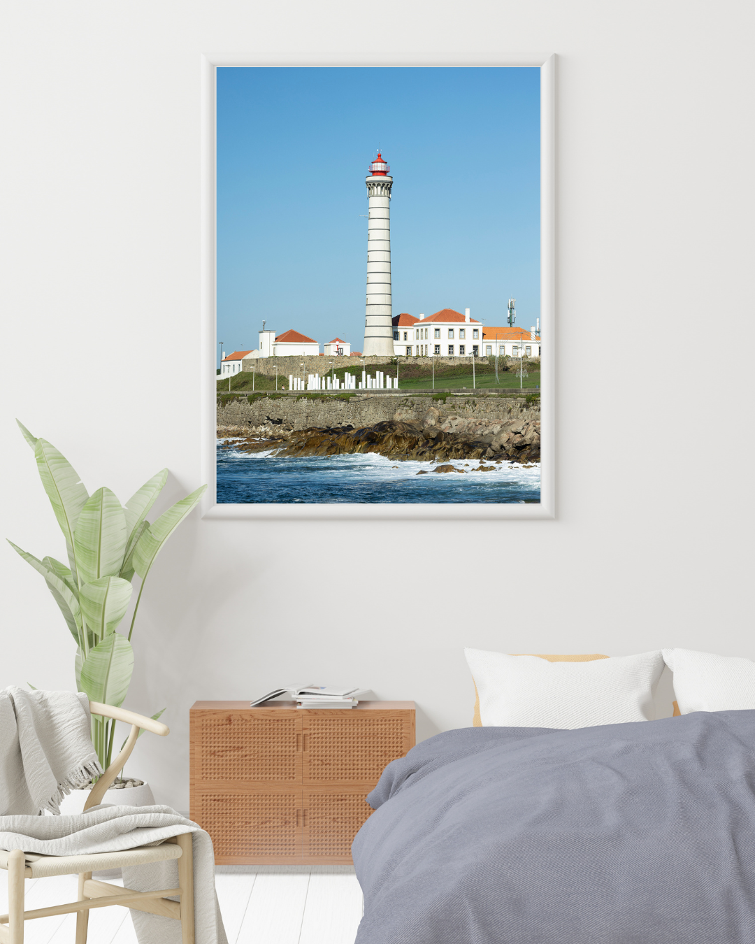 Leça Lighthouse - Portugal Coastal Travel Print