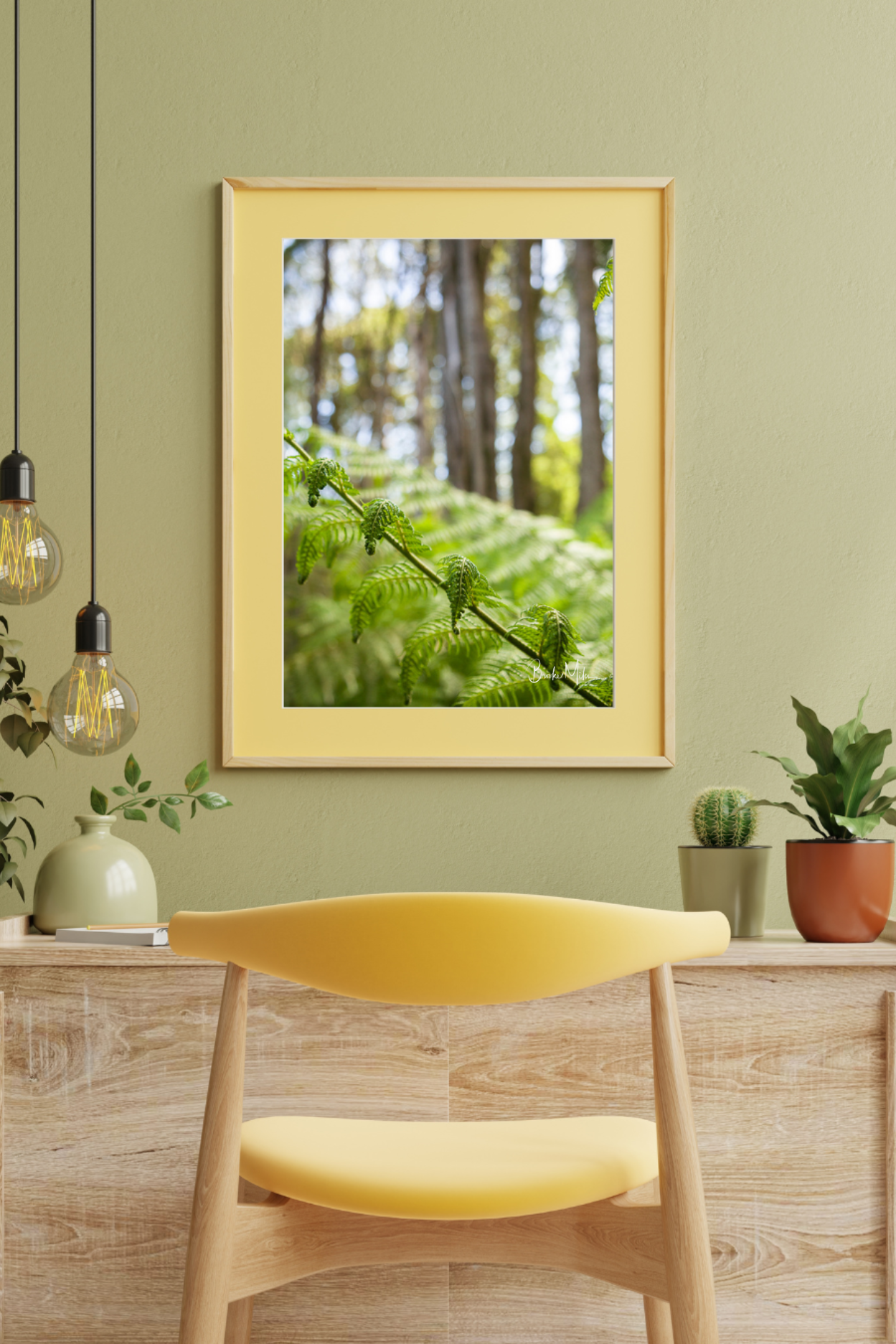 Curly - Rainforest Print