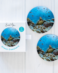 Round Glass Photo Coaster 'Poser'