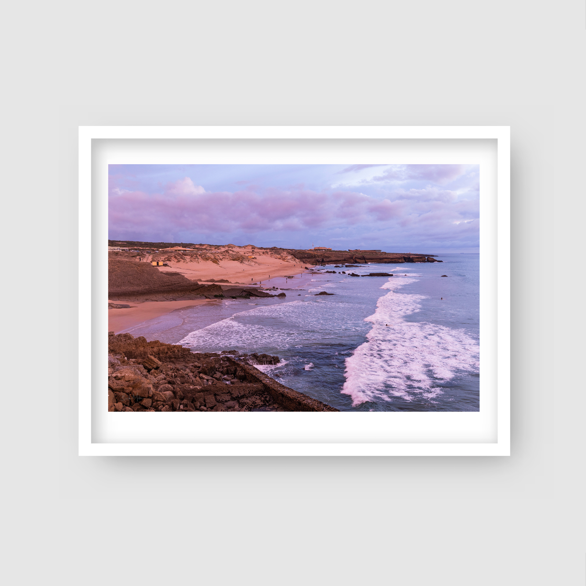 Purple Sky, Atlantic Surf - Portugal Coastal Travel Print