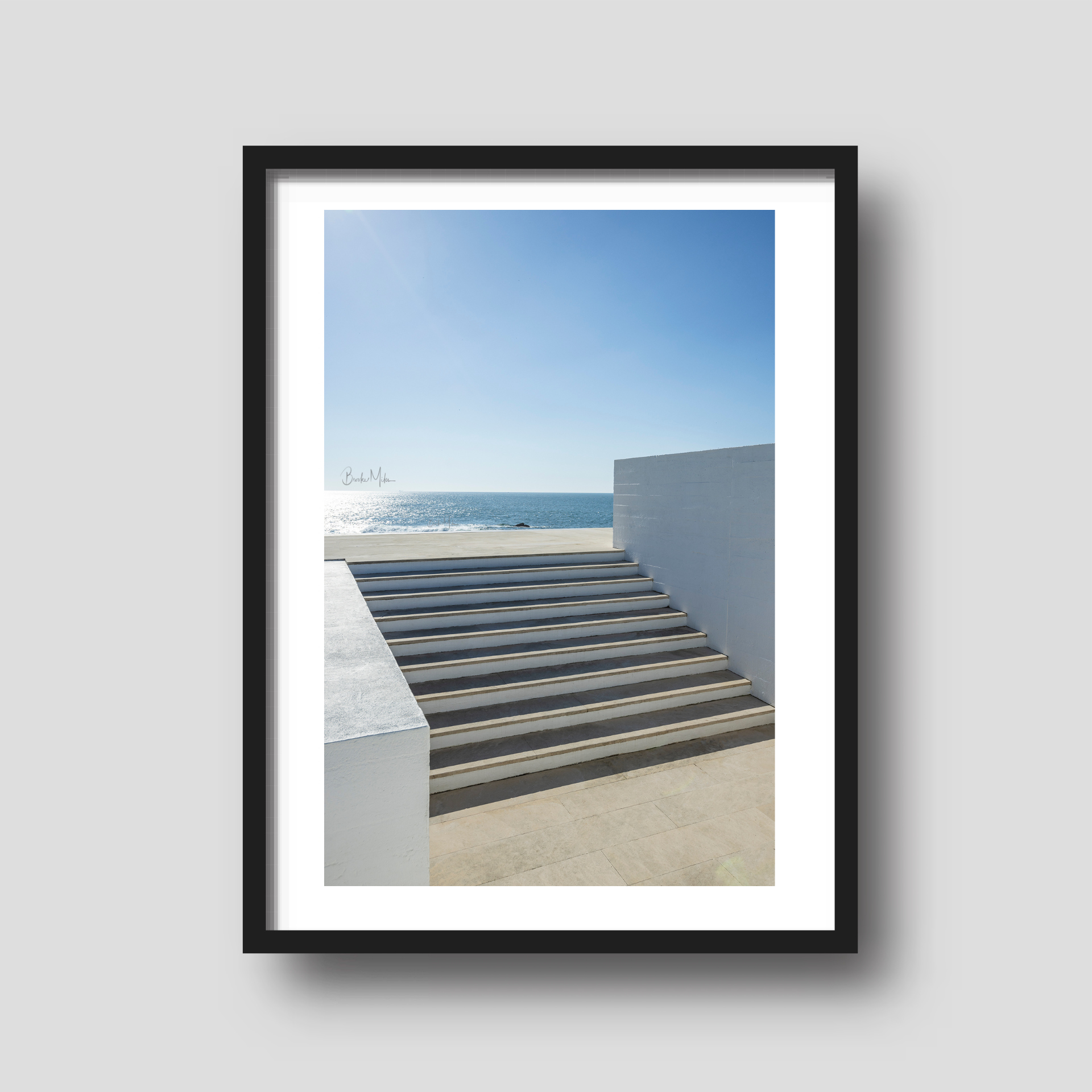 Tea House Steps - Portugal Coastal Travel Print