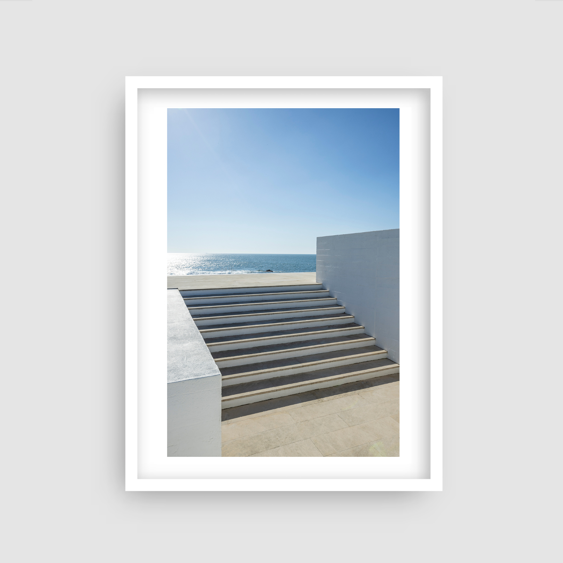 Tea House Steps - Portugal Coastal Travel Print