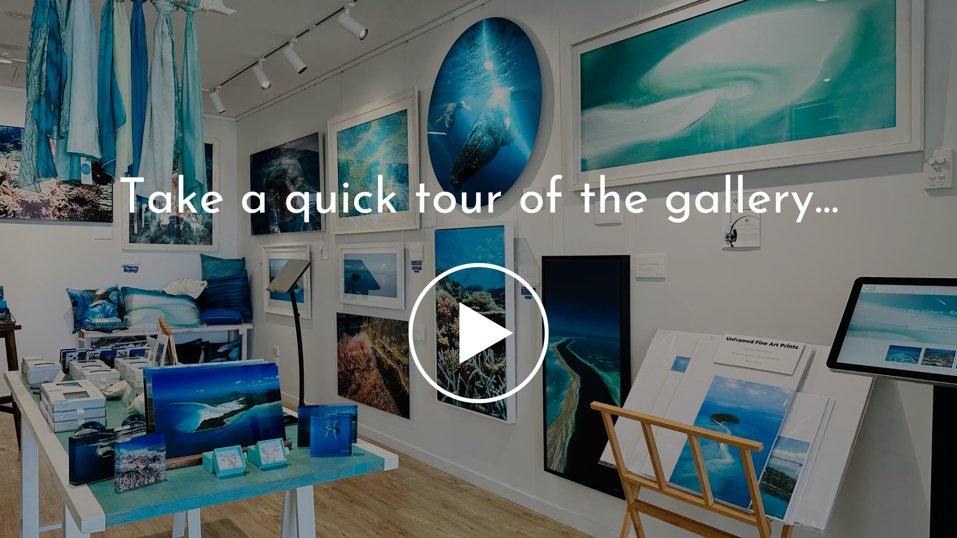 Video walk through of photo art gallery by Brooke Miles