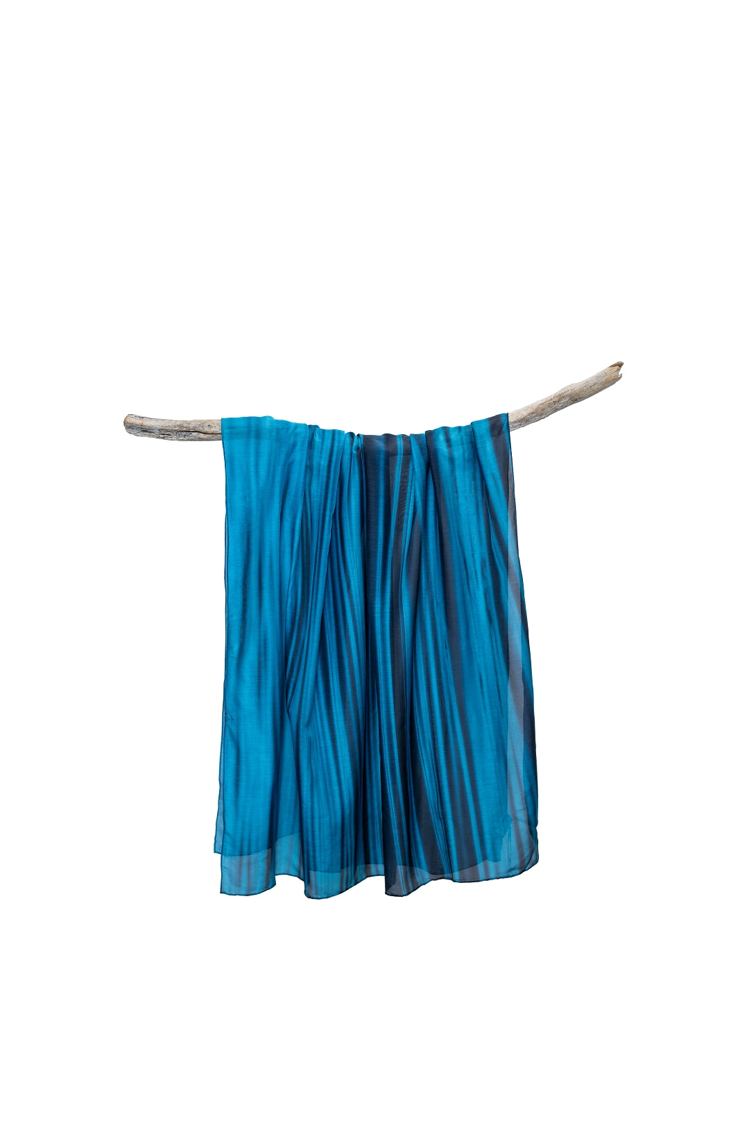 Cotton Silk Sarong Deep Blue print