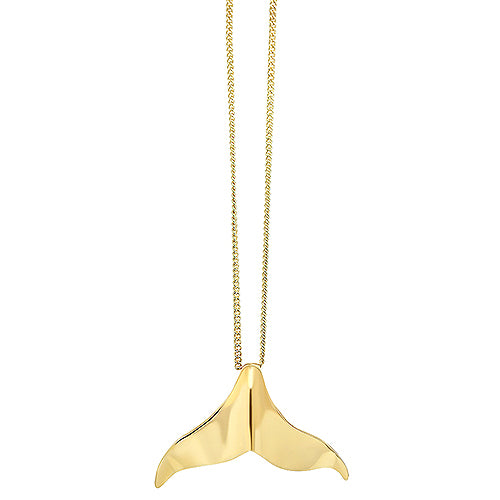 Whale Fluke Pendant - Gold Plated
